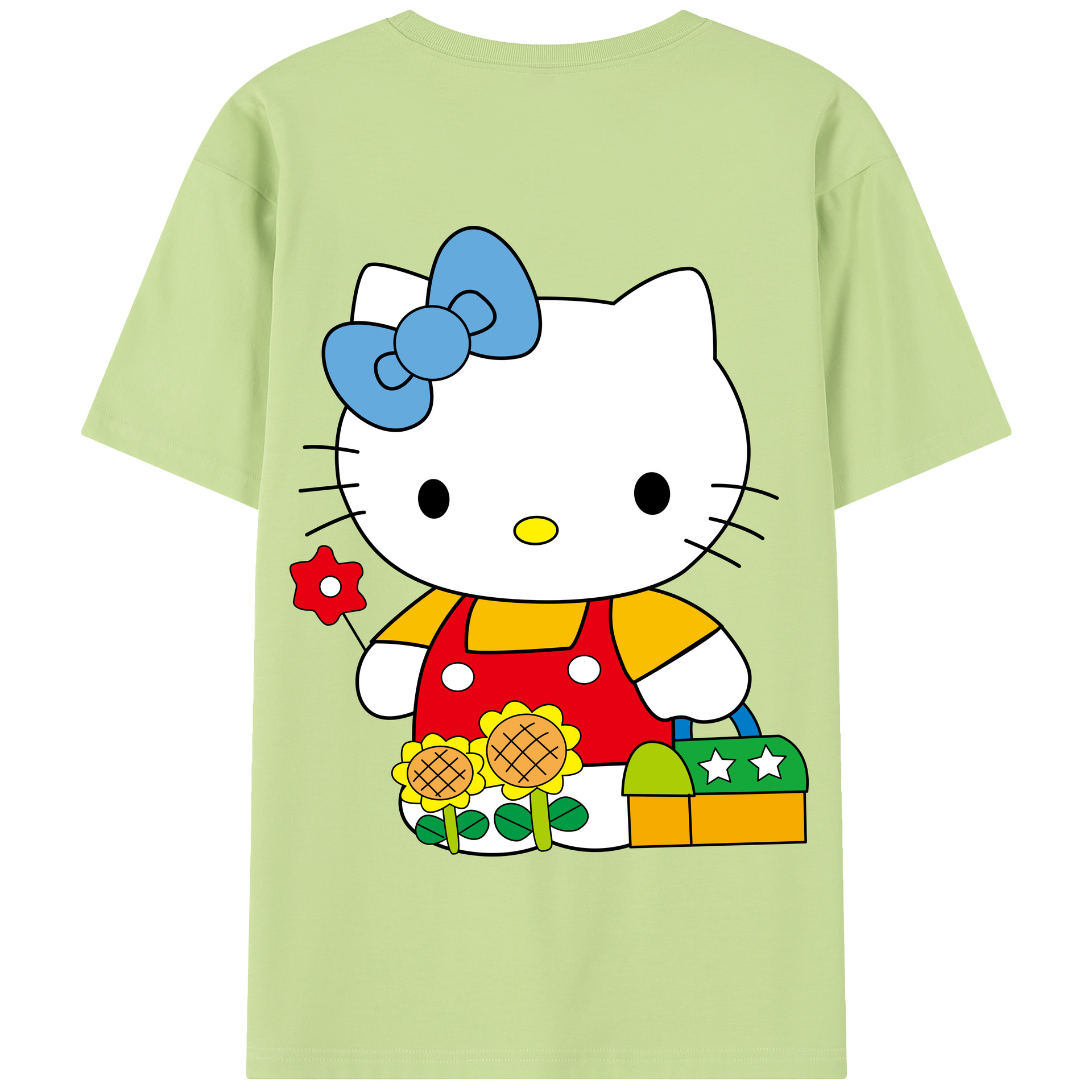 （画像用） Hello Kitty ハローキティ 綿100％半袖Tシャツ（背面プリント）